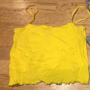 yellow cropped top